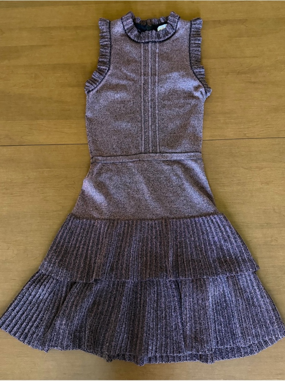 Parker Women’s Lavender Knit Ruffle Tiered Dress